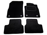 Custom Fit Car Floor Mats for Vauxhall Astra J Mk6 2010 Onwards, 4-Piece Black Carpet Set with Fixing Clips