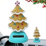 boblehead Christmas Tree - 6x11cm Automatic Rocking Christmas Tree, Solar Car Dashboard Toys | Adorable Solar Powered Dancing Figures, Novelty Car Shaking Head Dancer Doll for Desk Dashboard Decor
