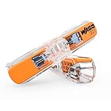 WAGO Inline splicing connector with lever, for all conductor types, max. 4 mm², 2-conductor, Transparent housing, Surrounding air temperature, max 85°C (T85), 4,00 mm², 221-2411 (60 pcs).