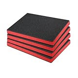 F Fityle 4x Tool Box Foam Insert High Density Shockproof Cuttable Removable Polyethylene Tool Foam Sheets Tool Box Liner Tool Boxes Organiser Inserts for Padding,40cmx33cmx2.5cm