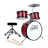 CB SKY 13 inch 5-piece Kids/Junior Drum Set Red/Beginner (Standard)/Kids musical toys, musical instrument