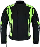 RIDEX Hivis CJ7 Mens Motorbike Motorcycle Waterproof Jacket Protection, X-Large, Yellow, Black