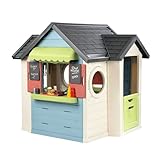 SMOBY LIFE CHEF HOUSE PLAYHOUSE, 1.3M TALL, OPEN WINDOW, DOOR WITH ACCESSORIES. Indoor/outdoor sustainable play with 66% recycled material