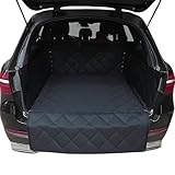 Fits MERCEDES C220 ESTATE - Car Boot Liner Quilted With Bumper Flap, Durable Heavy Duty, Quilt Design Cushioned For Pets Dogs Tools - Black