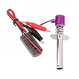 Hsthe Sea 6 12V RC Car Ignitor Kit With N4 Glow Pl-Ug Ignitor DC Model Oil Car Automatic For Gas Nitro Engine Methanol Aircraft RC Car (Purple)
