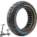 VOLOHAS 10x3 Solid Rubber Tyres - 10 Inch, 255x80, 80/65-6.5 Replacement Tyres for Electric Scooter The Slot Wdth is 53.5 mm, Suitable for Wheels with a Width of 51-54 mm