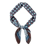 GoGou Men's Scarf, Blue, 70*70CM, Silk Touch Polyester, Square Scarves, Gifts for Men