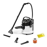 Kärcher SE 4 Select Spray Extraction Cleaner, 2-in-1 spray extraction hose, two water tanks: 4 l each, floor nozzle with hard surface attachment, wash upholstery nozzle