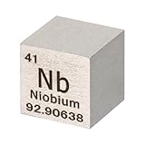 PATIKIL Niobium Cube, 10mm Nb-Density Cube High Density Element Cube Unique Metal Cube Periodic Table of Elements Collections Lab Experiment Teacher Scientific Classes