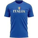 Purple Print House Italia T Shirt Mens Rugby Top Tee Italian Shield Italy Supporter, XL, Royal