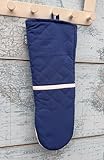 ORLA Gauntlet Oven Glove- Oven Gloves Heat Resistant for Cooking- Heat Resistant Gloves with Long Arm (38cm)- 1 Piece (Blue)