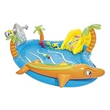 Bestway Inflatable Kids Water Play Center - Sea Life Paddling Pool with Multiple Activities, Blue