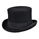 Find Your Hat Top Hat Wool Felt Soft Top Hat Dressage Hat Event Top Hat Black (L-XL (59 cm), Black)
