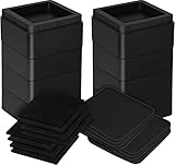 Utopia Bedding 8 Piece Premium Adjustable Furniture Risers (4 High and 4 Short) - Heavy Duty Riser with Strong Space Saving for Beds, Tables, Chairs or Sofas (Pack of 8, Black)