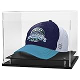 Clear Acrylic Cap Holder Stand for Baseball, Football or Snapback Caps - Mini Helmet Display Case with Metal Feet Base