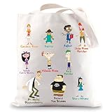 WZMPA Phineas Tote Bag Agent P Fans Gift Ferb Shoulder Bag Candace & Linda & Lawrence Gift Cartoon Platypus Perry Merchandise (Perry & Baljeet TG)