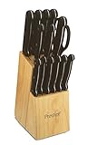 Prestige Knife Block, 15pce, Light Brown