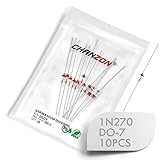 (Pack of 10 Pieces) Chanzon 1N270 Germanium Diodes 40mA 100V DO-7 IN270 1N-270 Glass Axial Diodes for TV FM AM Radio Detection