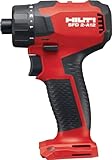 Hilti SFD 2-A12 Cordless Screwdriver, Subcompact (127 mm Long), Lightweight (0.666kg), 1/4" Hex Drill Driver, 1600 RPM, 34Nm Torque, Brushless, 12V, Bare Tool (2200056)