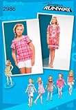 Simplicity PATTERN 2986 PROJECT RUNWAY GIRLS' PLUS DRESSES AND TOPS WITH YOKE AND SLEEVE VARIATIONS SIZE BB 81/2161/2