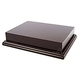 Large Mahogany Effect 8x6" Top Plinth Display Stand for Ornament Trophy Decor – Base Only