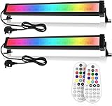 Linke LED Light Bar 25W RGB Disco Lights Wall Washer Light with Remote Control RGB Stage Bar Lights for Home Pub DJ Party Halloween Christmas Festival Decorative Lighting, 2 Pieces