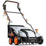 VonHaus Lawn Scarifier/Aerator/Rake Electric 1800W – For Dethatching/Raking Grass of Thatch, Moss, Dead Leaves and Aerates Soil – 55L Collection Box, 10m Cable, 5 Cutting Heights, 38cm Working Width