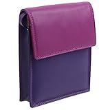 GOLUNSKI Graffiti Womens Leather Neck Purse Crossbody Travel Bag,3 COLOUR'S to Choose from 7-131 (China Rose)