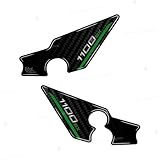3D Resin Stickers Protectors Compatible with Kawasaki Ninja 1100 SX 2025 Emerald Blazed Green (Heel Protector)