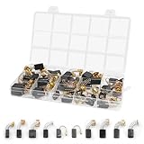 40 PCS Electric Motor Carbon Brushes,10 Sizes Replacement Carbon Motor Brushes Mixed Pack with Storage Box, CarbonBrushes Tool for Hammer Drill, Circular Saw, Angle Grinder, Blower