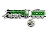 The Flying Scotsman Steam Engine Train Driver Gifts for Men 2 Piece Enamel Lapel Pin Badge Green Gift