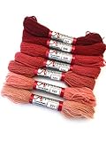 Appletons Crewel Wool Bright Terracotta Range 1 Each 25m Skein Colours 221-227 so 7 skeins in Total