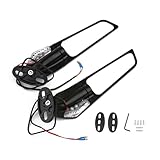 Motorcycle mirrors with indicators For Ninja ZX6R ZX10R 250 300 400 YZF R1 R3 R125 R15 R25 replacement wind wing side mirrors Stealth Rotatable 360 Adjustable Motorbike mirror (big size with LED)