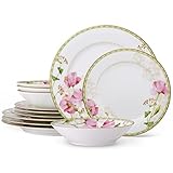 Noritake 1737-12H Poppy Place 12-Piece Set, Service for 4 in White, Porcelain