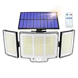 Solar Lights Outdoor Garden Lights 1 Pack 348LED 2000LM IP65 270° 3 Modes Solar Security Lights Outdoor Motion Sensor Outdoors Wall Lights Solar Wall Light Outdoors Motion Sensor Light