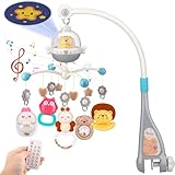 nicknack Cot Mobile for Babies, Musical Baby Crib Mobile with Projection Lights & Remote Control, Newborn Baby Crib Toys Gift for 0-6 Months