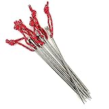 Vargo Titanium Ultralight Nail Peg (6 Pack) | Size: 6" L x 0.15" D (152mm x 4mm) | Weight: 0.3 Ounces (8g) | T-110