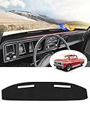 Cartist Dash Cover for Ford F100/F150/F250/F350/Bronco Pickup Truck 1973-1977 1978 1979 Dashboard Cover Mat for F150/F250/F350 Accessories Non-Slip Carpet Sunshield Glare UV Rays Protector