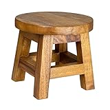 small wooden milking stool 40mm XL cross bar version made to last for years, multi uses as step stool, plant stand, kids stool