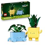 LEGO Botanicals Happy Plants Toy - Crafts Kit for Kids incl. 2 Artificial Plants with 2 Colourful Flower Pots & Interchangeable Cartoon Faces - Nature Gifts for 9+ Year Old Girls & Teens - 10349