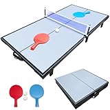 OYE 48 Inch Folding Table Tennis Table Top, Portable Ping Pong Table Game Set with Racket and Net