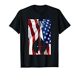 Mandolin Music American Flag Country Moon Bluegrass Gift T-Shirt