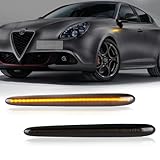 POPMOTORZ LED Side Indicator, 2Pcs LED Side Lights with Canbus Error Free Turn Signal Lights 48 LEDs 4014 SMD for Alfa Romeo Giulietta 2010-2021 Megane 3 2008-2016
