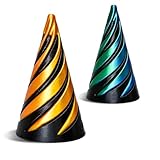 2 Pcs Impossible 3D Spiral, Pyramid Fidget Toy, 3D Printed Pass Through Fidgets for Home Office Decoration and Gifts