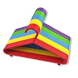 REQUISITE NEEDS Kids Clothes Hangers (Pack of 20)- Non Slip Hangers- For Toddler, Child, Ideal For Laundry And Nursery Everyday Standard Use -Sized For Baby, Toddler And Children-Multi Colour Hangers
