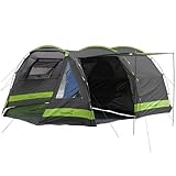 Skandika Kambo 6-Person Family Tunnel Tent | Large, Waterproof, 3 Entrances, Mosquito Mesh, Matching Groundsheet, Festival & Camping