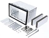 Audioproject A146 - Car Radio Installation Frame Double DIN Shaft - Metal for 2DIN Radio Bezel 2 ISO Car Radio Installation Frame - compatible with VW Golf Polo Audi Ford Mercedes Smart Skoda Peugeot