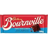 Cadbury Bournville Old Jamaica Dark Chocolate Bar, Rich Dark Chocolate With Rum & Raisin, 100 g (Pack of 1)