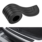 Universal Flexible Bumper Guard Strip, Anti-scratch Rear Bumper Protector Cover for Car Pickup Truck SUV (Black 35.4" X3")