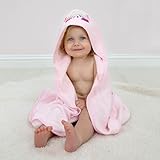 Character World Peppa Pig Hooded Baby Towel Pink Hooded Bath Towels for Babies, Toddlers and Kids Towel with Hood for Girls 75 x 75cm